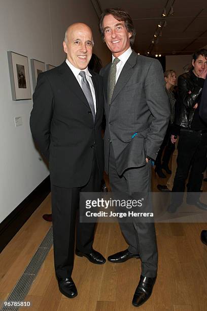 Philippe Garner and Tim Jefferies attend the Irvin Penn Private View at the National Portrait Gallery on February 16, 2010 in London, England.
