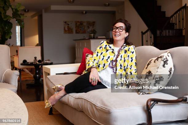Designer Kate Spade is photographed for Rhapsody Magazine on May 3, 2016 in New York City.