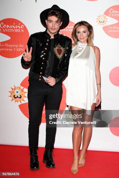 Stash Fiordispino and Wilma Faissol Facchinetti attend Convivio photocall on June 5, 2018 in Milan, Italy.