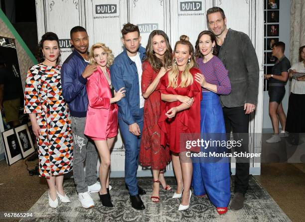 Actors Debi Mazar, Charles Michael Davis, Molly Bernard, Nico Tortorella, Sutton Foster, Hilary Duff, Miriam Shor and Peter Hermann visit Build...