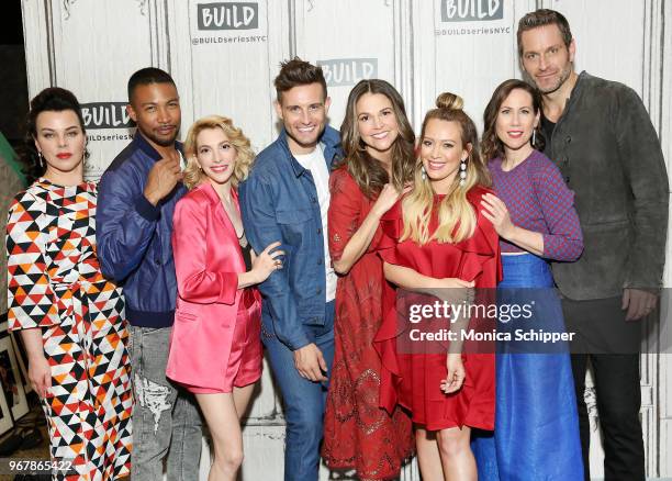 Actors Debi Mazar, Charles Michael Davis, Molly Bernard, Nico Tortorella, Sutton Foster, Hilary Duff, Miriam Shor and Peter Hermann visit Build...