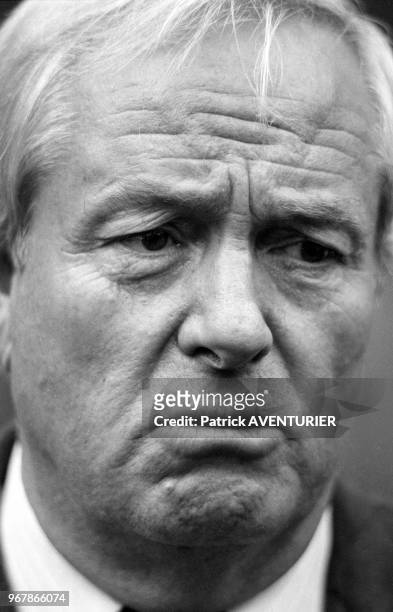 Jean-Marie Le Pen lors de la fête du Front National à Saint-Vrain le 17 septembre 1983, France.