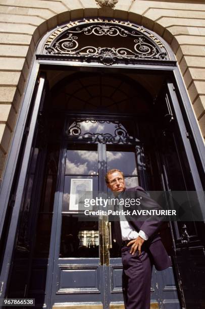Jean Peyrelevade, haut fonctionnaire et chef d'entreprise, le 29 juillet 1988 à Paris, France.