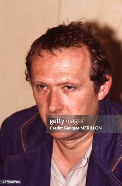 Adam Michnik, historien conseiller du syndicat Solidarité, le 24 août 1988 à Gdansk, Pologne.