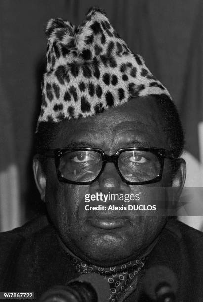 Mobutu Sese Seko, président zaïrois, le 19 février 1986 à Versailles, France.
