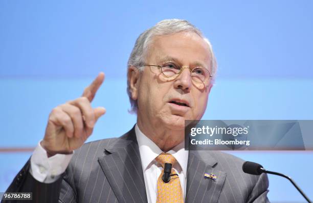 Jan Hommen, chief executive officer of ING Groep NV, speaks during a news conference at the company's headquarters in Amsterdam, Netherlands, on...