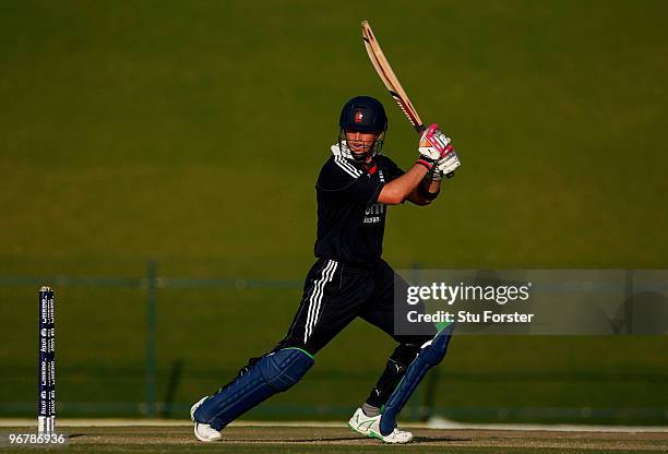 England Lions batsman Craig Kieswetter in action during the Twenty20 Friendly Match between England and England Lions at Sheikh Zayed stadium on...