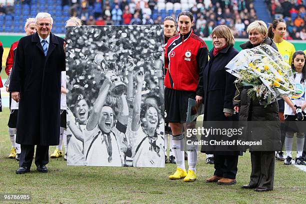 President Theo Zwanziger of the German Football Association , Hannelore Ratzeburg, Vice-president women and girls football of German Football...