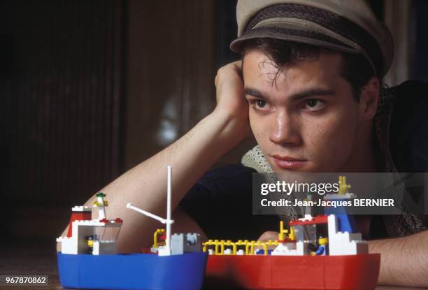 Le chanteur français Axel Bauer à Paris le 16 mai 1984, France.