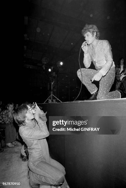 Concert de Johnny Hallyday au Palais des Sports à Paris, France, le 28 septembre 1976.