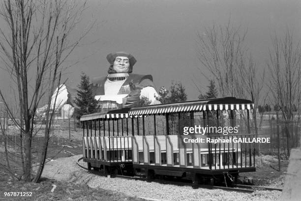 Le géant Gargantua du parc d'attractions de Mirapolis à Cergy-Pontoise le 13 mars 1987, France.