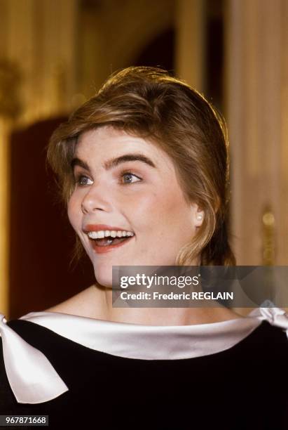 Mariel Hemingway lors d'une cérémonie le 29 mars 1985 à Paris, France.