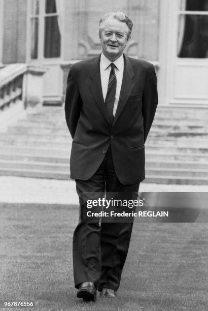 Roland Dumas, ministre des affaires étrangères, à Paris le 19 mai 1988, France.