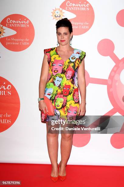 Francesca Versace attends Convivio photocall on June 5, 2018 in Milan, Italy.