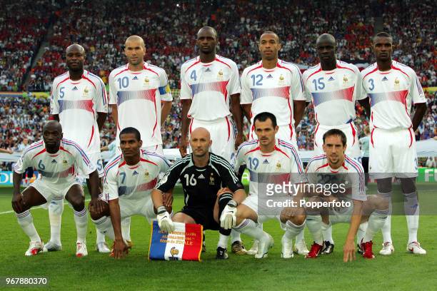 The France football team prior to the FIFA World Cup Round of Sixteen match between Spain and France at the Stadium in Hanover on June 27th, 2006....