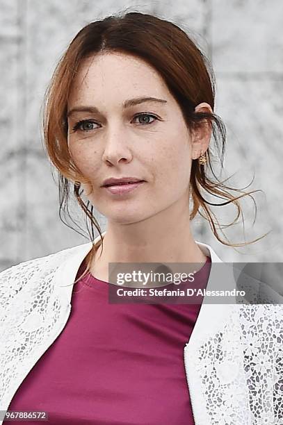 Cristiana Capotondi arrives at Convivio 2018 on June 5, 2018 in Milan, Italy.