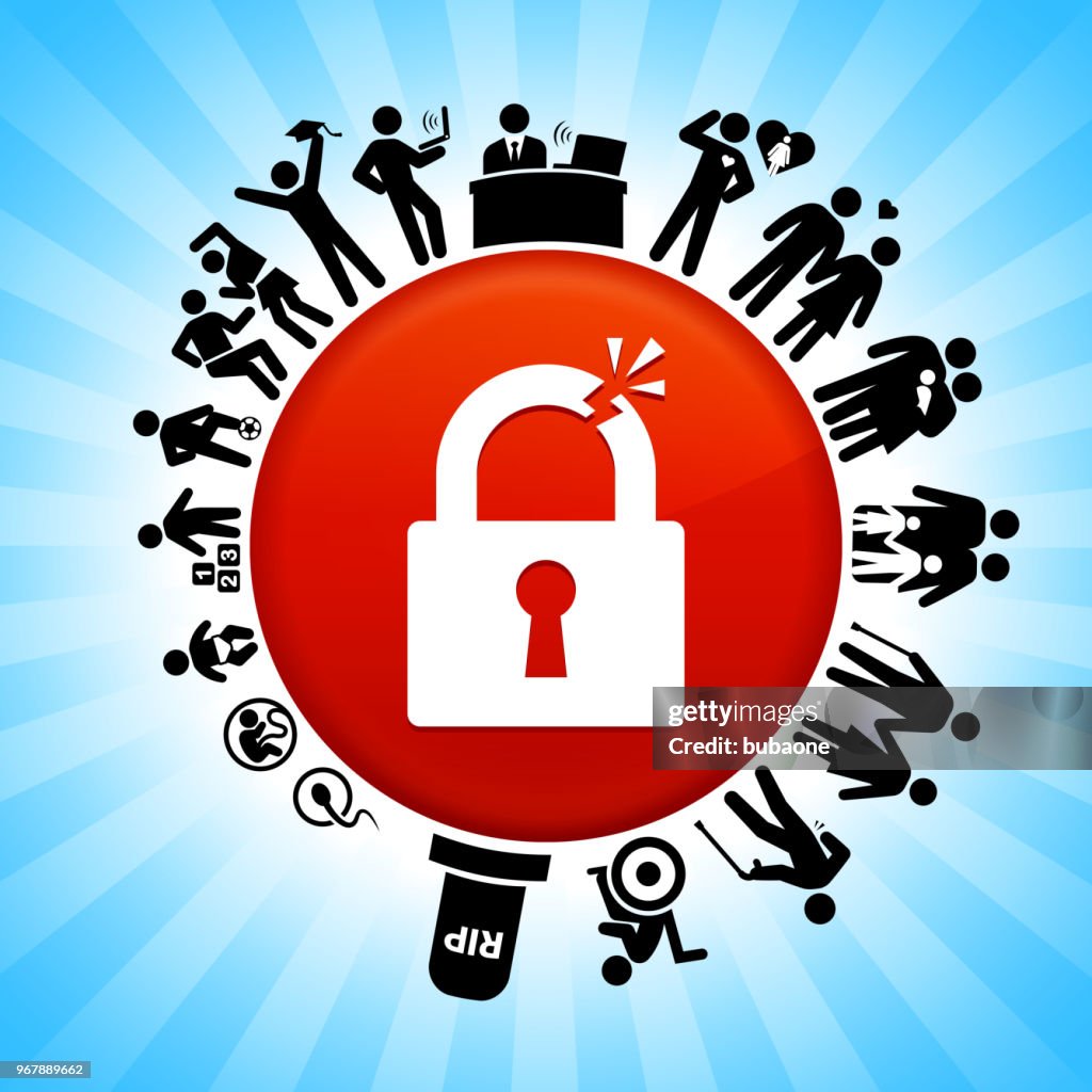 Clipped Lock Lifecycle Stages of Life Background