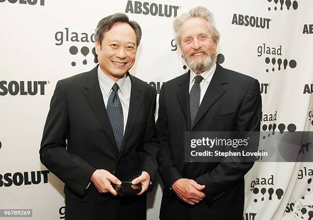 Ang Lee and Michael Douglas
