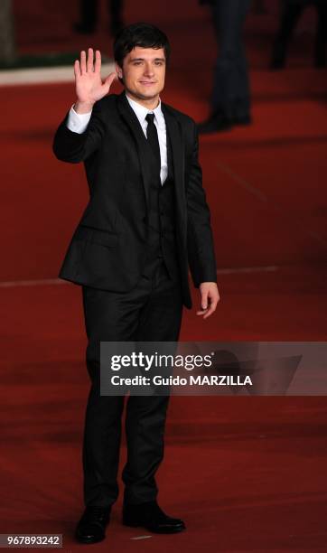 Josh Hutcherson arrives at the 'The Hunger Games: Catching Fire' Premiere during the 8th Rome Film Festival on November 14, 2013 in Rome, Italy.