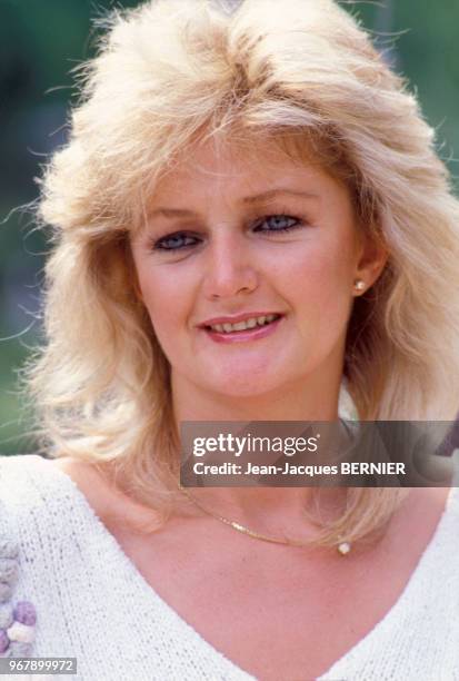 La chanteuse britannique Bonnie Tyler à Paris le 24 juin 1983, France.