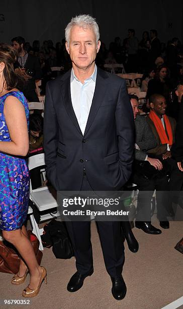 Actor John Slattery attends the Nanette Lepore Fall 2010 Fashion Show during Mercedes-Benz Fashion Week at The Promenade at Bryant Park on February...