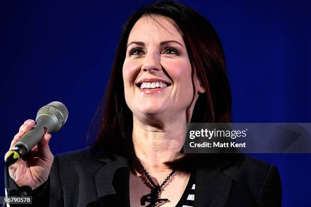 Singer Megan Mullally attends a photocall to promote a West End run with her band 'Megan Mullally & Supreme Music Program', on February 17, 2010 in...