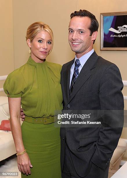 Actress Christina Applegate and Variety magazine Publisher Brian Gott attend Variety's 1st Annual Power of Women Luncheon at the Beverly Wilshire...