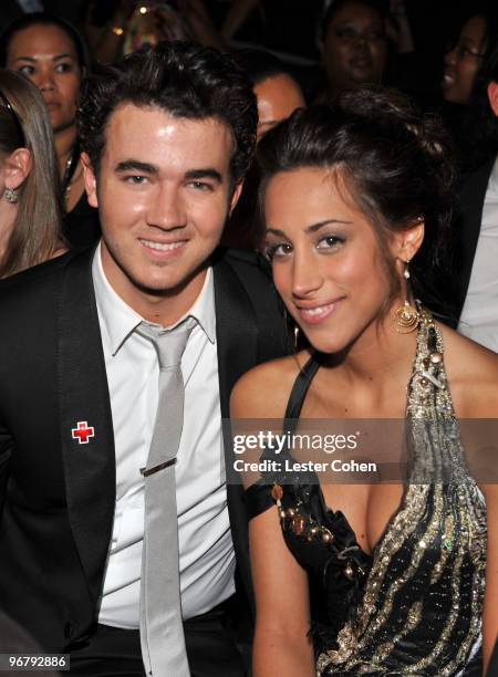 Musician Kevin Jonas and wife Danielle Jonas attend the 52nd Annual GRAMMY Awards held at Staples Center on January 31, 2010 in Los Angeles,...