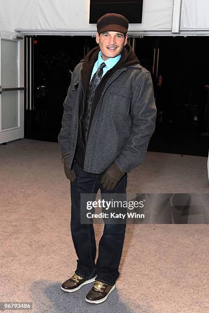 Stylist Phillip Bloch attends Mercedes-Benz Fashion Week at Bryant Park on February 17, 2010 in New York City.
