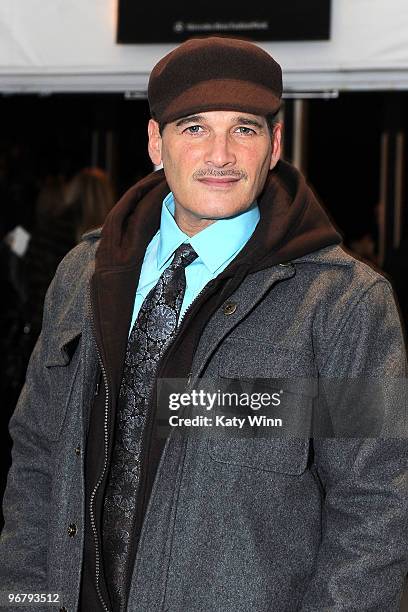 Stylist Phillip Bloch attends Mercedes-Benz Fashion Week at Bryant Park on February 17, 2010 in New York City.