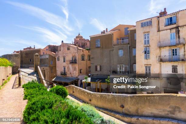 village of nonza in corsica - bastia stockfoto's en -beelden