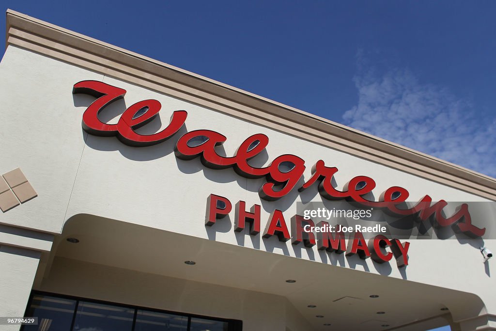 A sign is seen at a Walgreens store on February 17, 2010 in... News