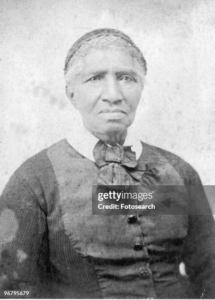 Portrait of American entrepreneur, pioneer, and community leader Clara Brown , circa 1860. A former enslaved woman, Brown was a philanthropist who...