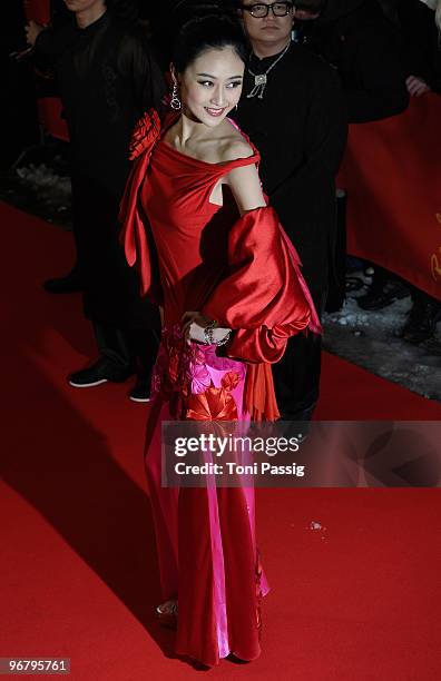 Actress Peng Lin attends the 'Da Bing Xiao Jiang' - Premiere during day seven of the 60th Berlin International Film Festival at the...