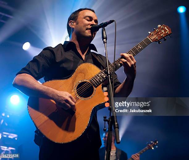 Singer and songwriter Dave Matthews performs live with his band during a concert at the Tempodrom on February 17, 2010 in Berlin, Germany. The...
