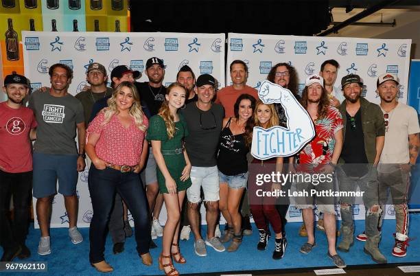 Celebrity contestants gather for a group photo at Craig Campbell's 6th Annual Celebrity Cornhole Challenge at City Winery Nashville on June 5, 2018...