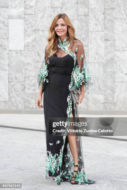 Eliana Miglio arrives at Convivio 2018 on June 5, 2018 in Milan, Italy.