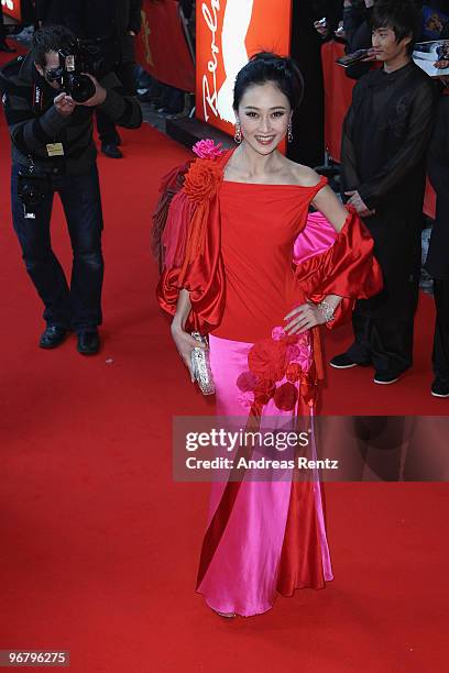 Actress Peng Lin attends the 'Da Bing Xiao Jiang' - Premiere during day seven of the 60th Berlin International Film Festival at the...