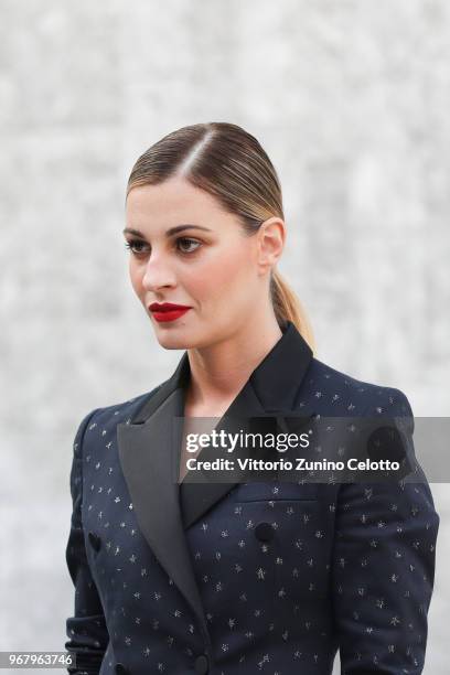 Sveva Alviti poses on June 5, 2018 in Milan, Italy.