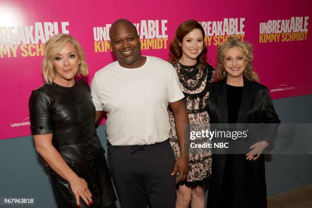 Pictured: Jane Krakowski, Titus Burgess, Ellie Kemper, Carol Kane at The UCB Theatre, Hollywood, CA, June 1, 2018 --