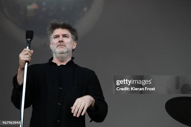 James Murphy of LCD Sound System performs at Malahide Castle on June 5, 2018 in Dublin, Ireland.
