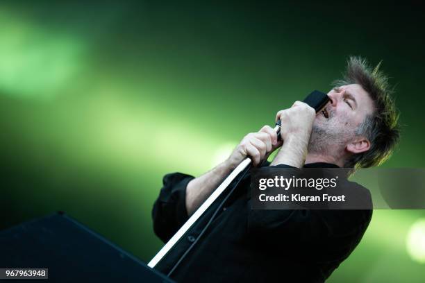 James Murphy of LCD Sound System performs at Malahide Castle on June 5, 2018 in Dublin, Ireland.
