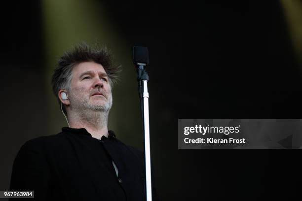 James Murphy of LCD Sound System performs at Malahide Castle on June 5, 2018 in Dublin, Ireland.