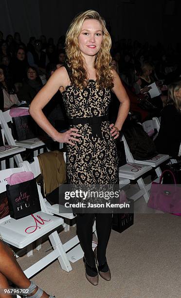 Actress Julia Stiles attends Milly By Michelle Smith Fall 2010 Fashion Show during Mercedes-Benz Fashion Week at The Promenade at Bryant Park on...