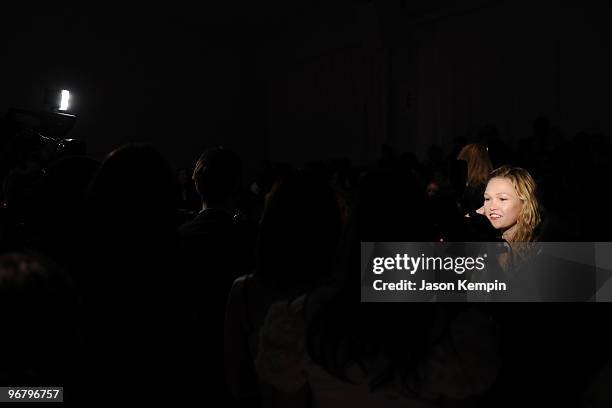 Actress Julia Stiles attends Milly By Michelle Smith Fall 2010 Fashion Show during Mercedes-Benz Fashion Week at The Promenade at Bryant Park on...