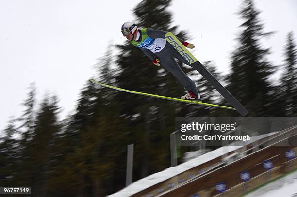 Winter Olympics: Austria Gregor Schlierenzauer in action during Men's NH Individual Final Round at Whistler Olympic Park. Schlierenzauer won bronze....