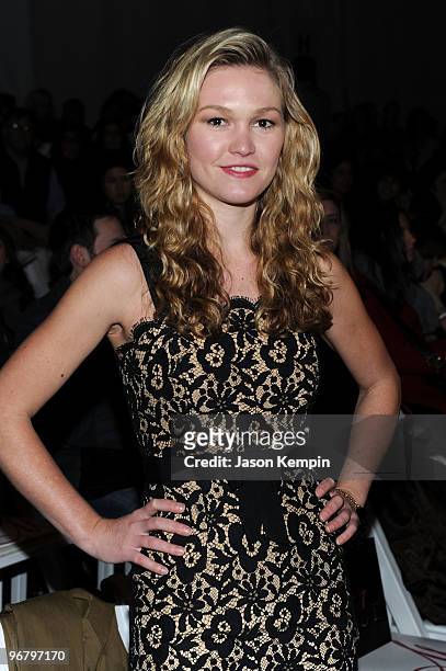 Actress Julia Stiles attends Milly By Michelle Smith Fall 2010 Fashion Show during Mercedes-Benz Fashion Week at The Promenade at Bryant Park on...
