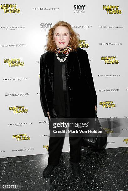 Celia Weston attends The Cinema Society & Donna Karan screening of "Happy Tears" at The Museum of Modern Art on February 16, 2010 in New York City.