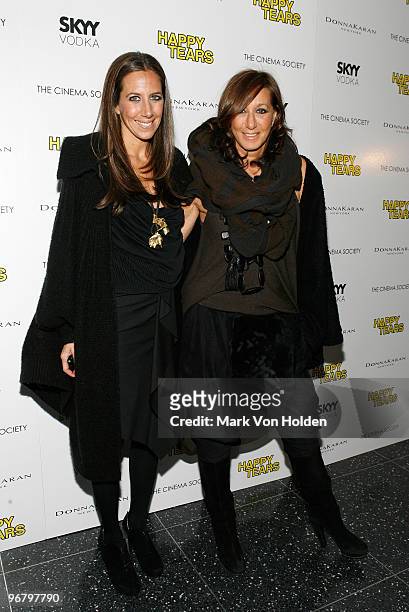 Fashion designer Donna Karan and daughter Gabby Karan attend The Cinema Society & Donna Karan screening of "Happy Tears" at The Museum of Modern Art...