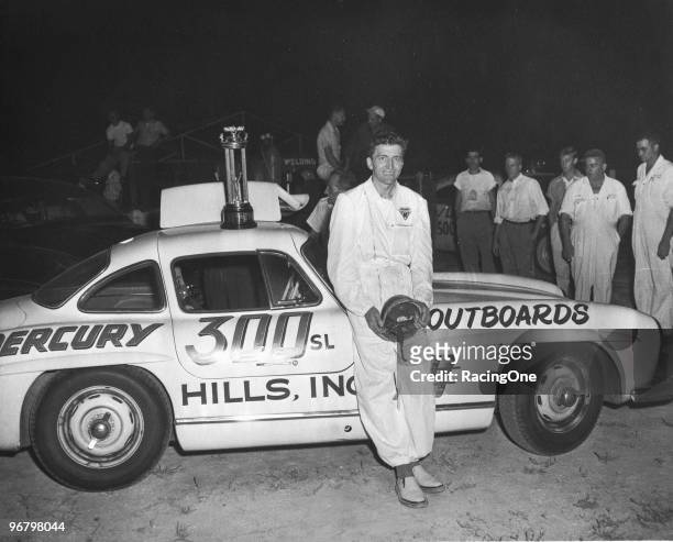 Tim Flock won one of NASCAR's few sports car races held in June 1955 at Raleigh, North Carolina. Flock wheeled this Mercedes-Benz 300SL Gullwing for...
